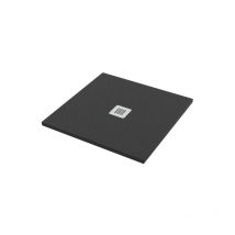 Piatto doccia 80x80 h.2,8 in marmo resina effetto pietra nero