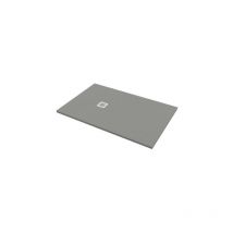 Bagno Expert - Piatto doccia 90x110 h.2,8 in marmo resina effetto pietra grigio - Grigio opaco