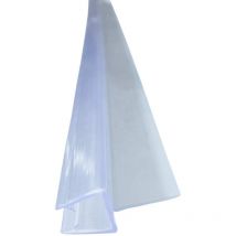 Duschdichtung Schleiflippendichtung Transparent 100cm, Wasserabweisprofil für Türdichtung unten, Duschlippe aus PVC - für 8mm Glasstärke