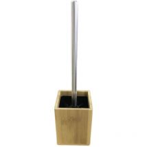 Toilettenbürstenhalter Bambus 10cm Durchmesser, 37cm Höhe Toilettengarnitur, freistehend