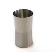 Zahnputzbecher Edelstahl Grau Silber 6,5cm Durchmesser, 11,5cm Höhe Zahnbürstenhalter, Aufbewahrung für Zahnpasta