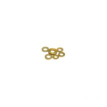 Bague laiton - Pour paumelle : 250 - 270 mm - Diamètre extérieur : 16,4 mm - Diamètre intérieur : 9 mm - Epaisseur : 2,5 mm Itar