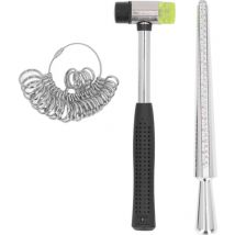 Bague outil de mesure de taille mandrin calibre bijoux marteau outil de mesure Kit taille bâton