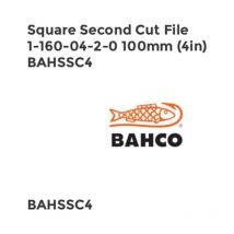 Bahco - 1-160-04-2-0 Square Second Cut File 100mm (4in) BAHSSC4