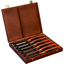 Jeu de ciseaux à bois, 6,10,12,16,20,26 mm, en boîte bois - Bahco