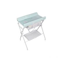 Baignoire à débit flexible, design pliant, baignoire pour bébé avec table à langer, hibou menthe