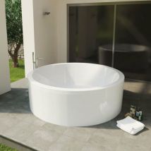 Sanycces - Baignoire îlot ronde noa blanche ø 190 cm Tablier inclus