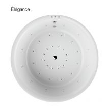 Baignoire balnéo ronde noa blanche ø 160 cm - Tablier non inclus Élégance