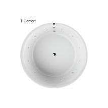 Baignoire balnéo ronde noa blanche ø 190 cm - Tablier non inclus t Confort
