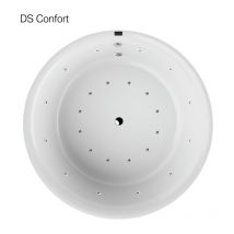 Baignoire balnéo ronde noa blanche ø 160 cm - Tablier non inclus ds Confort