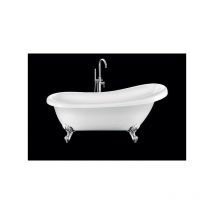 Rogier&mothes - Baignoire ancienne sur pieds richmond Blanche 155 cm Pieds d'Aigle Chromés