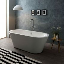 Kiamami Valentina - Baignoire Autoportante En Acrylique Blanc Cynderella
