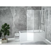 Badland - Baignoire Bain d'angle 150x75 Droite avec tablier en acrylique, Siphon de bain et pieds (support) - Set 4en1 - Fabriqué en ue integra
