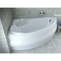 Badland - Baignoire Bain d'angle 170x110 Gauche avec tablier en acrylique, Siphon de bain et pieds (support) - Set 4en1 - Fabriqué en ue finezja
