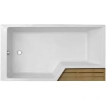 Jacob Delafon - Bañera de ducha antideslizante Neo 160 x 90 blanco mate versión izquierda