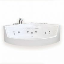 Eliteshopping - Baignoire Balnèo 150 x 150 cm Chromothérapie 8 jets – White Maple