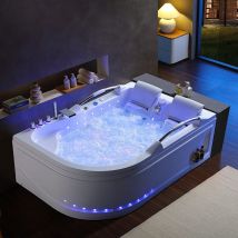 Distribain - Baignoire Balnéo asymétrique vulcano-g 55 jets