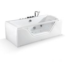 Spalina - Baignoire balnéo droite tahiti white jets L170xl78xH60cm, By