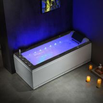Boreal Sauna - Baignoire balneo lord solo black 1 place archipel 170x75 - gauche
