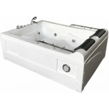 Eliteshopping - Baignoire Balnèo Blanc 175 x 132 cm Chromothérapie 14 jets – Calla