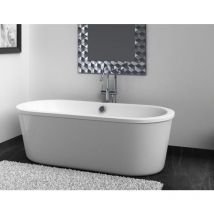 Sanycces - Baignoire balnéo design ovale loft blanche b Confort Tablier inclus