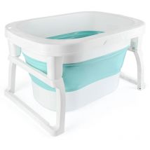 Baignoire Bébé Pliable pp & tpe solides Idéal pour Cadeau de Naissance Fille ou Garçon bleu