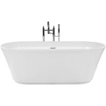 Beliani - Baignoire en Acrylique 170 x 80 cm Forme Ovale Bords Arrondis Autoportante Blanche Ovalle