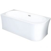 Vente-unique - Baignoire d'angle - 228 l - 170 x 75 x 59 cm - Blanche - Acrylique - Angle gauche - ponticola