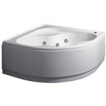 Baignoire d’angle avec hydromassage et panneau mod. ambre