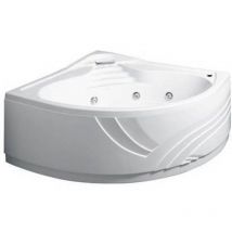 Glass - Baignoire d'angle avec hydromassage et panneau mod. chypre