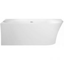 Stano. - Baignoire design ovale semi-îlot elizabeth blanche 170 cm Angle à gauche