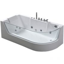 Eliteshopping - Baignoire hydromassage Verre Panoramique 170 x 80 cm 12 jets – Lotus