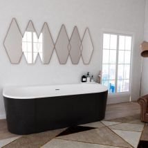 Baignoire semi-îlot design 170x87 cm effet texturé peau de crocodile - Acrylic Lucite - Savane