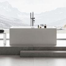 BERNSTEIN - Baignoire îlot rectangulaire moderne en acrylique pour salle de bain, isolation thermique et anti-décoloration - 170x80x60cm - VERONA