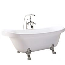 Eliteshopping - Baignoire ilôt retrò avec pieds argent + Mitigeur – Marigold