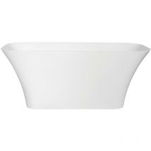 Baignoire îlot blanc mat avec bonde chrome assos 160x70