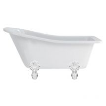 Aquatop - Baignoire îlot buckingham Burlington 1500x740x780 mm avec 4 pieds griffés blanc