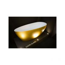 Baignoire îlot doré Glam avec bonde blanc goya a-line 170x80