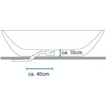 Bernstein - Baignoire îlot moderne design en acrylique pour salle de bain, isolation thermique - Blanc mat - 170x80x58cm - belaqua - Options au choix