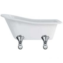 Aquatop - Baignoire îlot harewood Burlington 1690 x 730 x 770 mm avec 4 pieds standards chromés