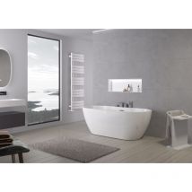 Bernstein - Baignoire îlot roma plus 2.0 acrylique - 165.5 x 74.5 x 58 cm - couleur sélectionnable Sans robinet mitigeur, Avec robinetterie de bain