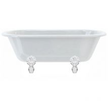 Aquatop - Baignoire îlot windsor Burlington 1500 x 750 x 630 mm avec 4 pieds griffés blanc