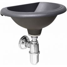 Fonderia Bongiovanni - Baignoire murale modèle Olbia maison de jardin avec siphon en laiton, finition au choix : chrome