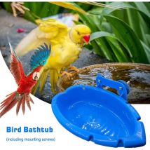 Mezheng - Baignoire à Oiseaux Accessoires de Cage à Oiseaux Bassin Cage de Perroquet Boîte de Bain Suspendue Baignoires à Oiseaux Bol de Baignoire,