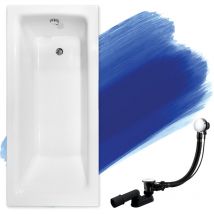 Baignoire Rectangulaire 130x70, Siphon de bain et pieds (support) - Set 3en1 - Fabriqué en UE - BADLAND TALIA