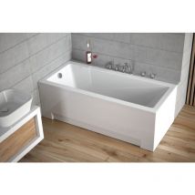 Baignoire Rectangulaire 140x70 avec tablier en acrylique, Siphon de bain et pieds (support) - Set 4en1 - Fabriqué en ue Badland modern