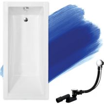 Badland - Baignoire Rectangulaire 140x70, Siphon de bain et pieds (support) - Set 3en1 - Fabriqué en ue modern