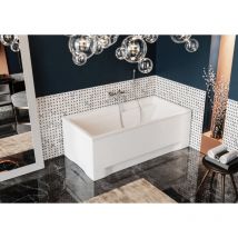 Baignoire Rectangulaire 150x70 avec tablier en acrylique, Siphon de bain et pieds (support) - Set 4en1 - Fabriqué en ue Badland elza