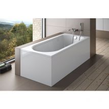 Baignoire Rectangulaire 150x75 avec tablier en acrylique, Siphon de bain et pieds (support) - Set 4en1 - Fabriqué en ue Badland intrica