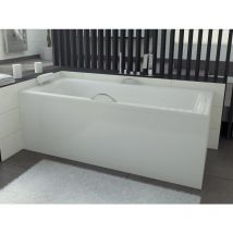 Badland - Baignoire Rectangulaire 160x75 avec tablier en acrylique, Siphon de bain et pieds (support) - Set 4en1 - Fabriqué en ue talia